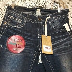 H2j by Hydraulic Low Rise Boot Flare Jeans.